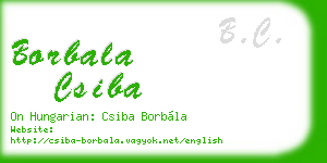 borbala csiba business card